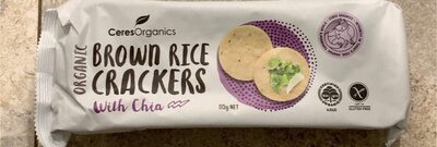 Brown rice crackers with chia